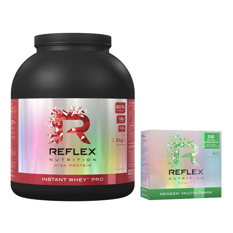 Reflex Instant Whey PRO 2,2kg + Multivitamín Nexgen 60 kapslí ZDARMA Příchuť: Banán
