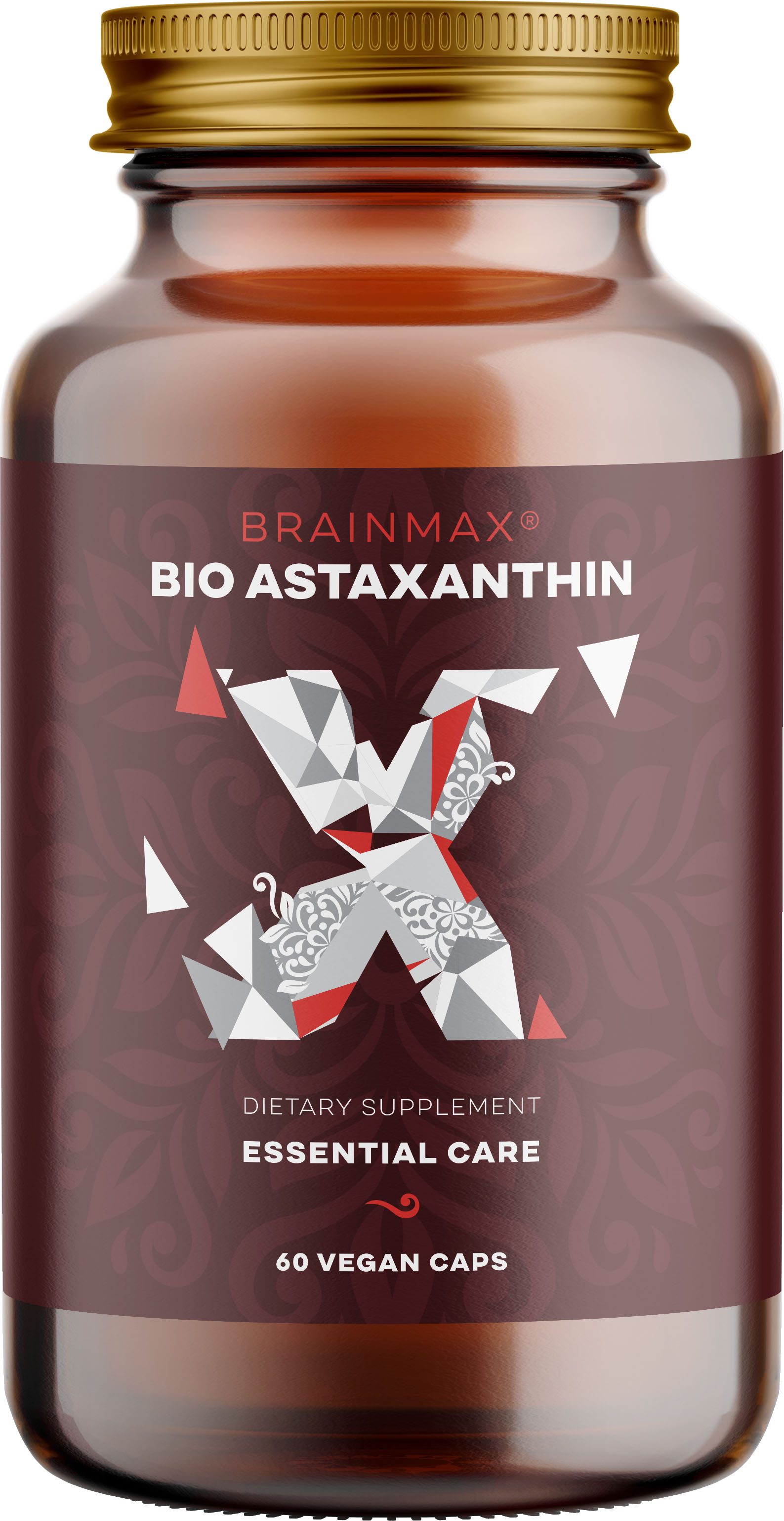 BrainMax Astaxanthin (Astaxantin) BIO, 8 mg, 60 rostlinných kapslí Nejsilnější antioxidant prostupující do všech tkání, doplněk stravy, *CZ-BIO-001 certifikát