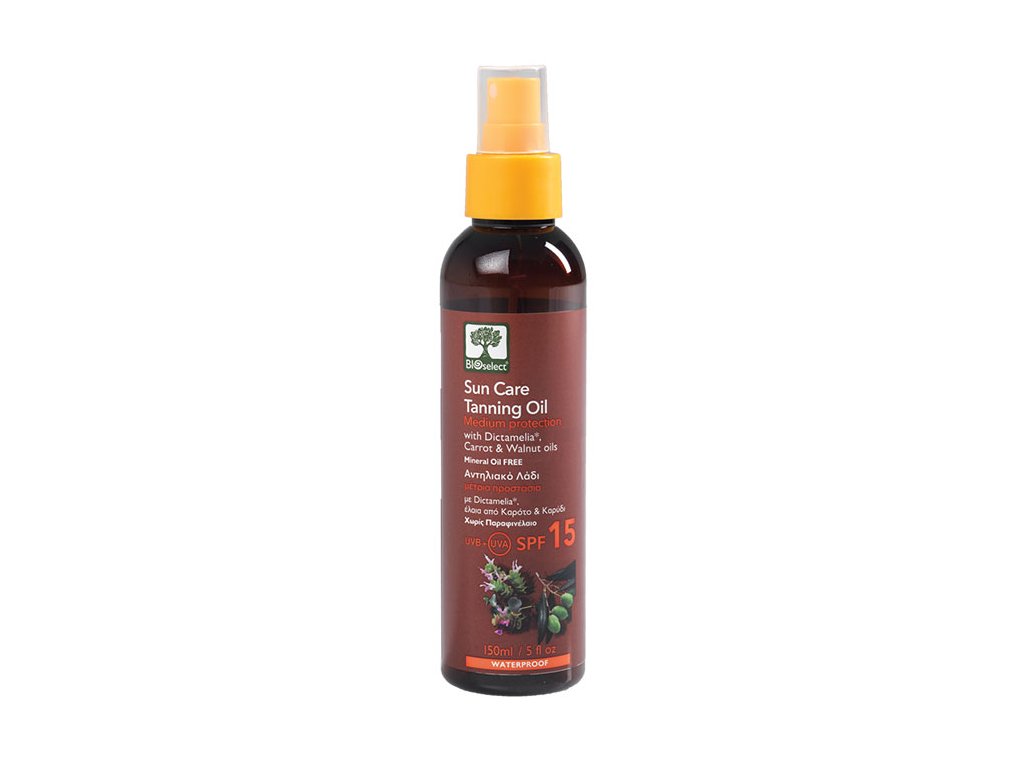 BIOselect - Opalovací olej se střední ochranou SPF 15, 150 ml Obrázek
