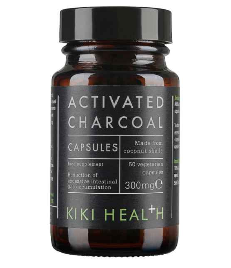 Levně KIKI Health Activated Charcoal (aktivní uhlí) 300 mg, 50 rostlinných kapslí