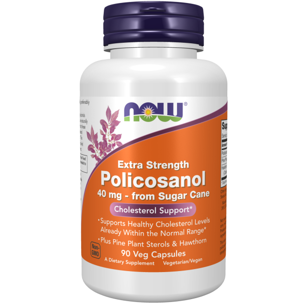 Levně Now® Foods NOW Policosanol 40 mg (Extra Strength), 90 rostlinných kapslí