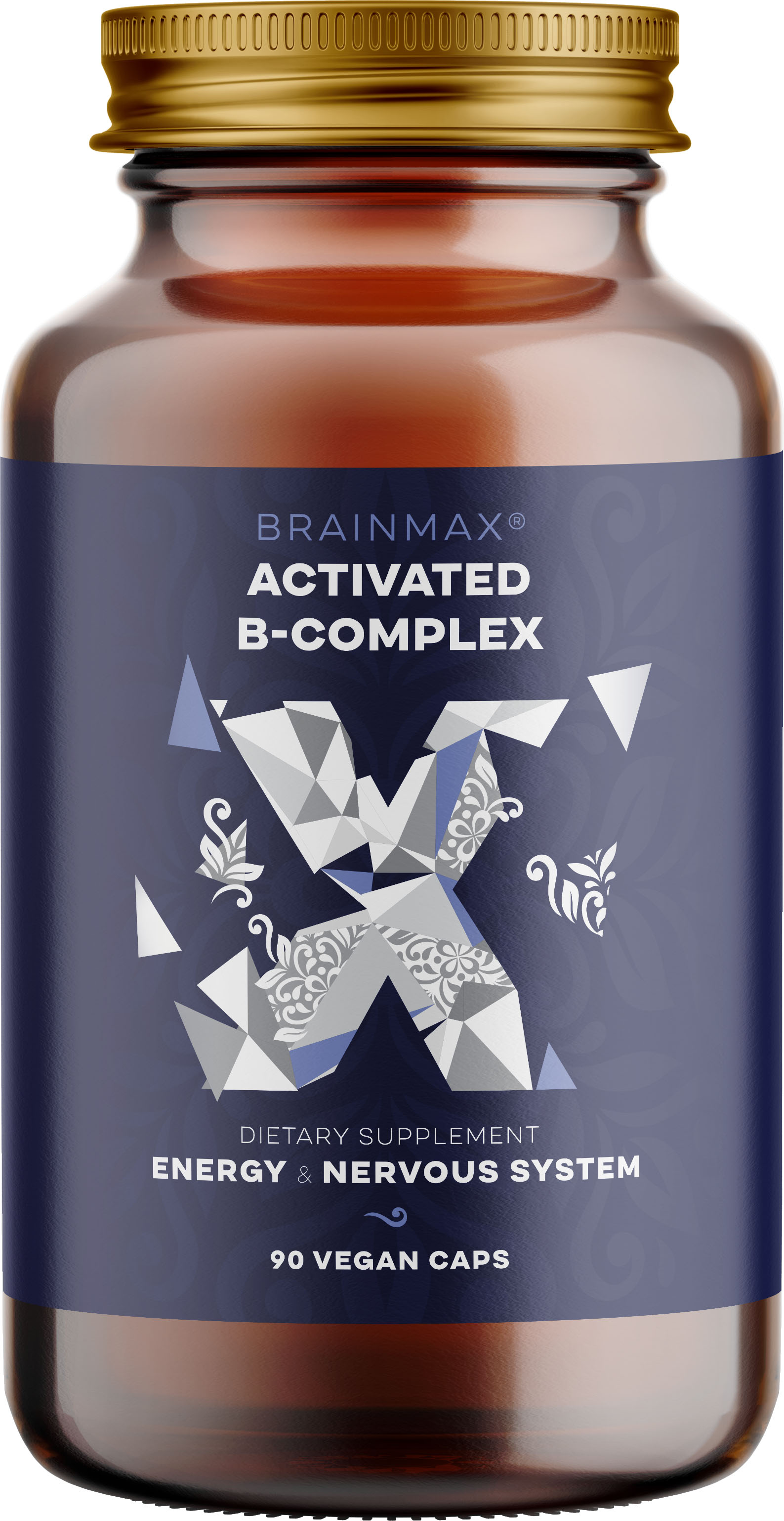 Levně BrainMax Activated B-Complex, Aktivovaný B Komplex, 90 rostlinných kapslí Aktivní formy vitamínů B pro podporu energie a nervového systému, doplněk stravy