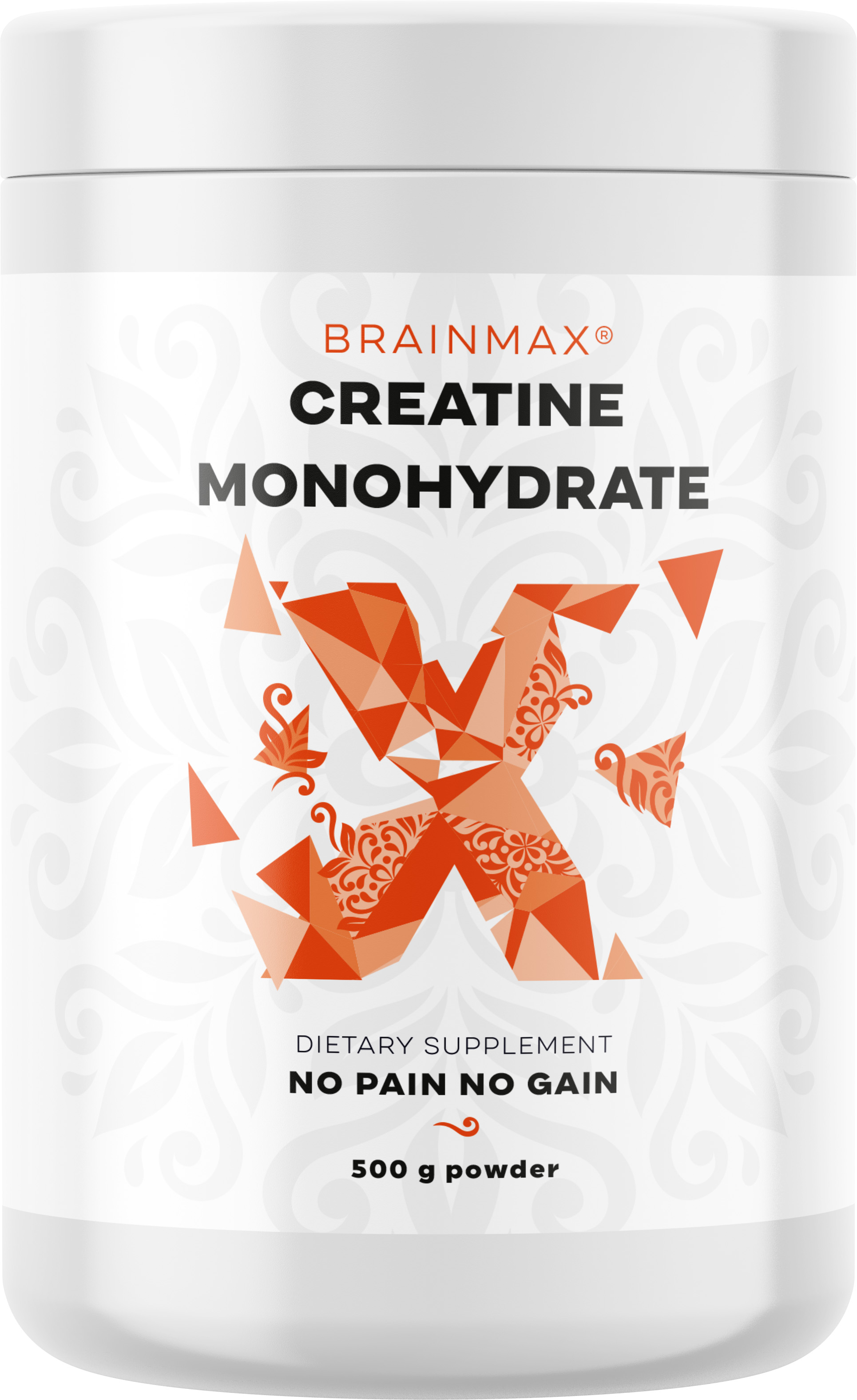 BrainMax Creatine Monohydrate, Kreatin monohydrát, 500 g Organická sloučenina pro růst svalů, podporu výkonu a tvorbu energie, doplněk stravy