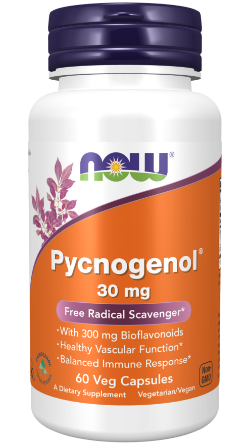 Now® Foods NOW Pycnogenol, 30 mg, 60 rostlinných kapslí