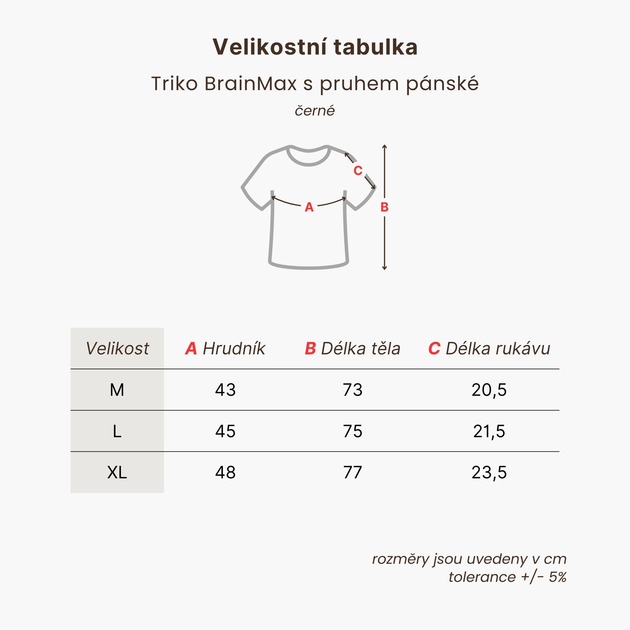 Triko BrainMax s pruhem pánské - černé Velikost: L Obrázek