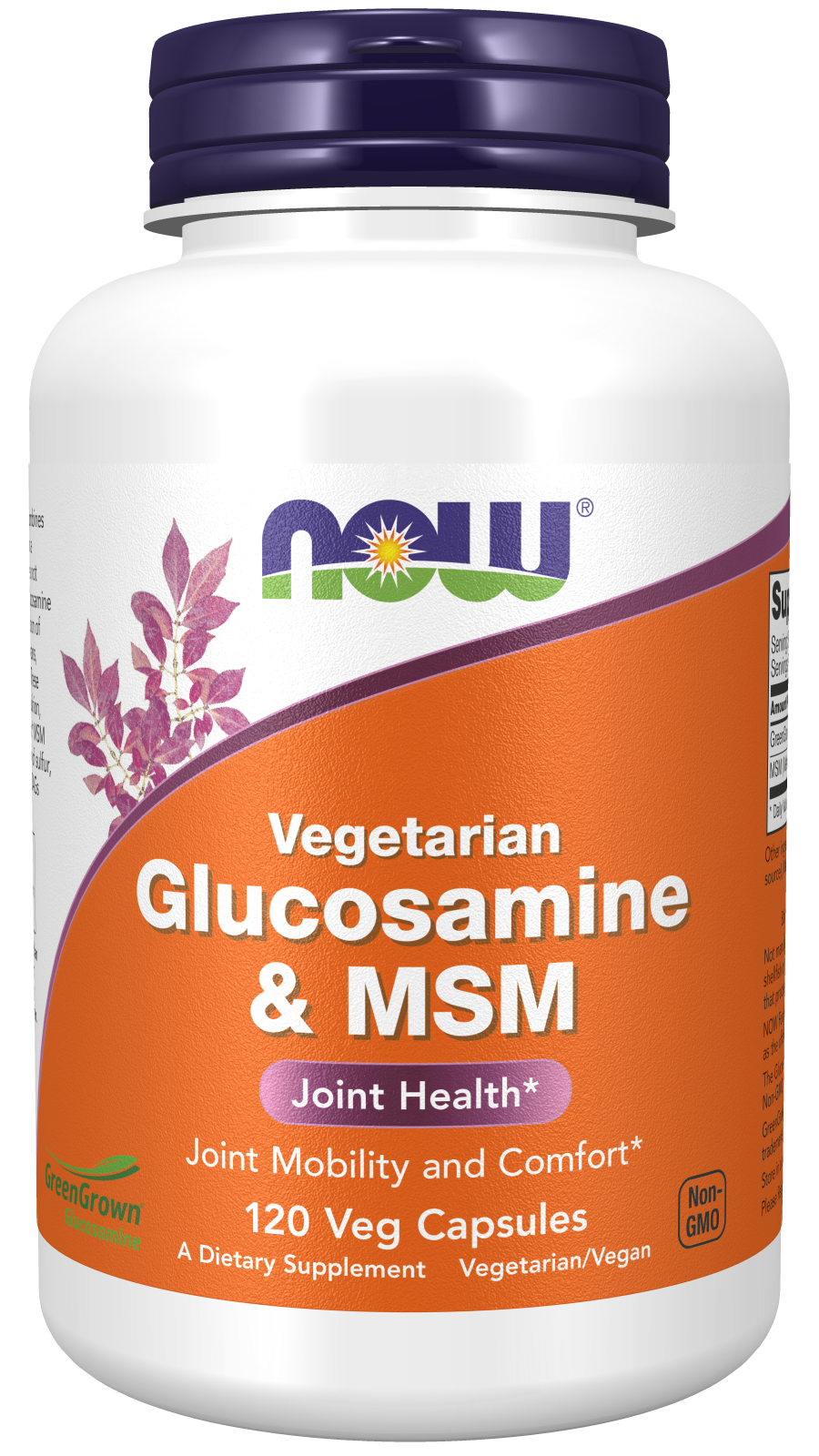 Levně Now® Foods NOW Glucosamine & MSM Vegetarian (vegetariánský glukosamin a MSM), 120 rostlinných kapslí