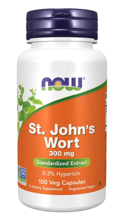 Now® Foods NOW St. John's Wort (Třezalka tečkovaná), 300 mg, 100 rostlinných kapslí Obrázek