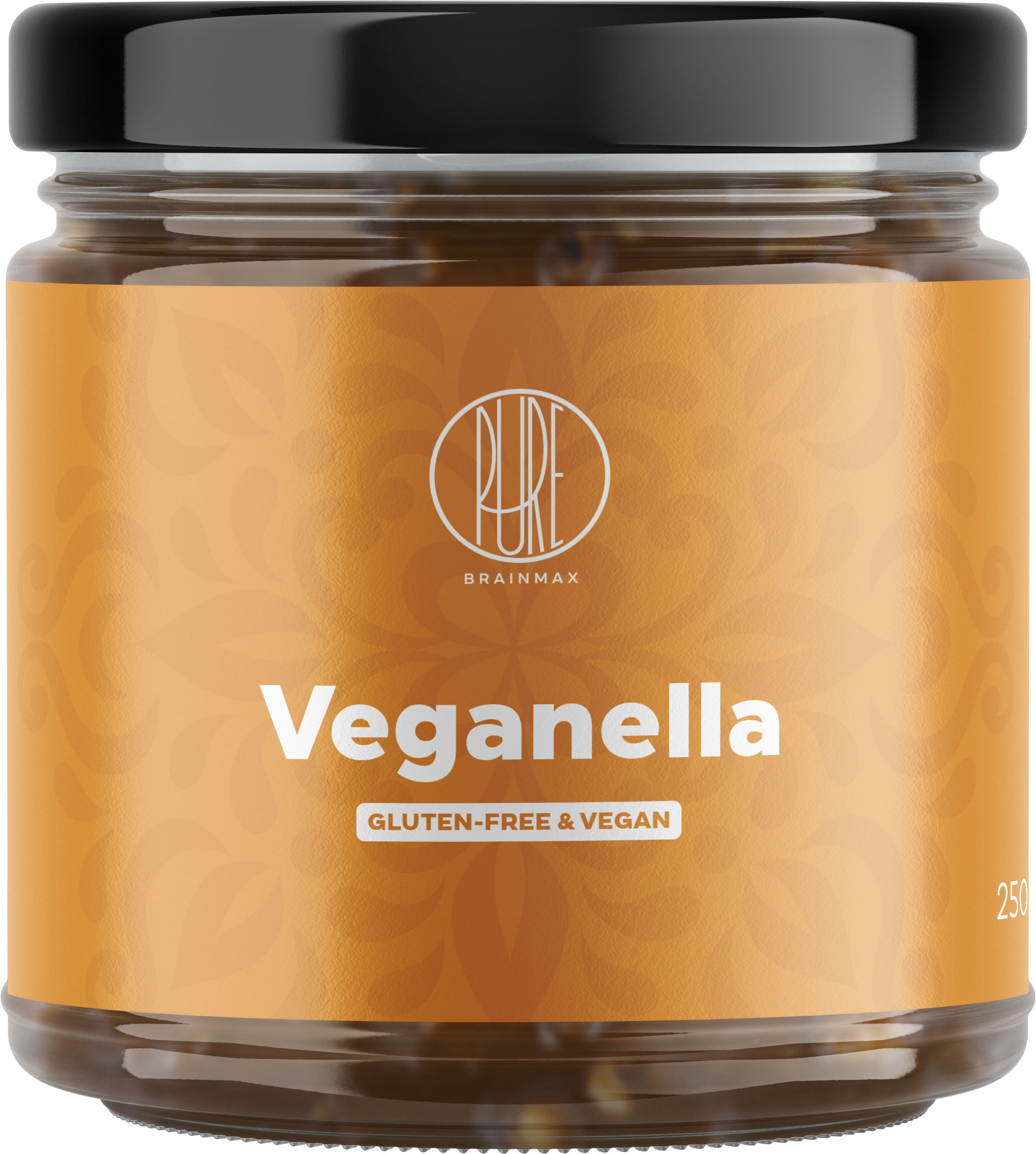 BrainMax Pure Veganella, Lískooříškový krém s mléčnou čokoládou, 250 g 100% VEGAN