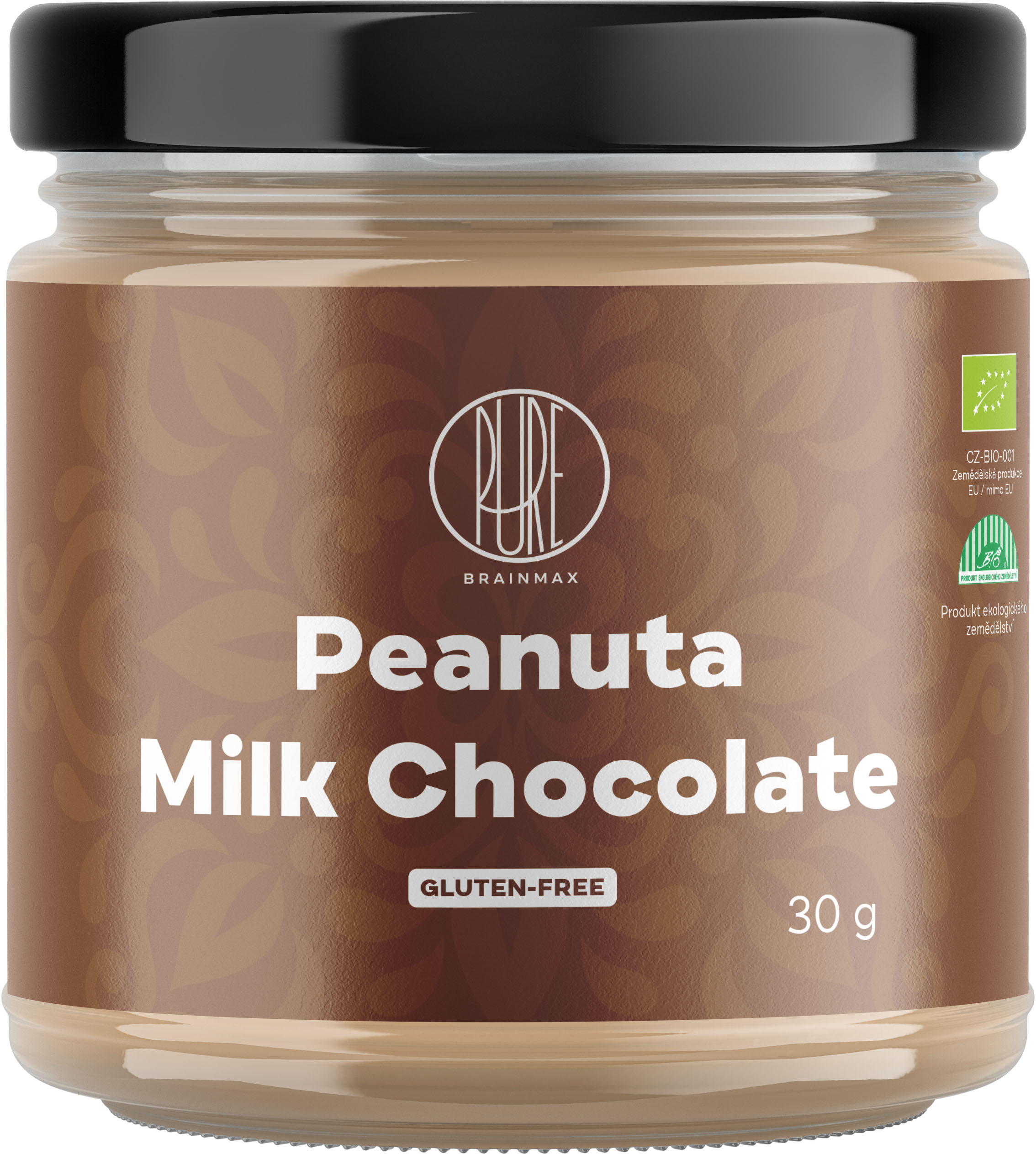 Levně BrainMax Pure Peanuta, Arašídový krém s mléčnou čokoládou, BIO, 30 g *CZ-BIO-001 certifikát