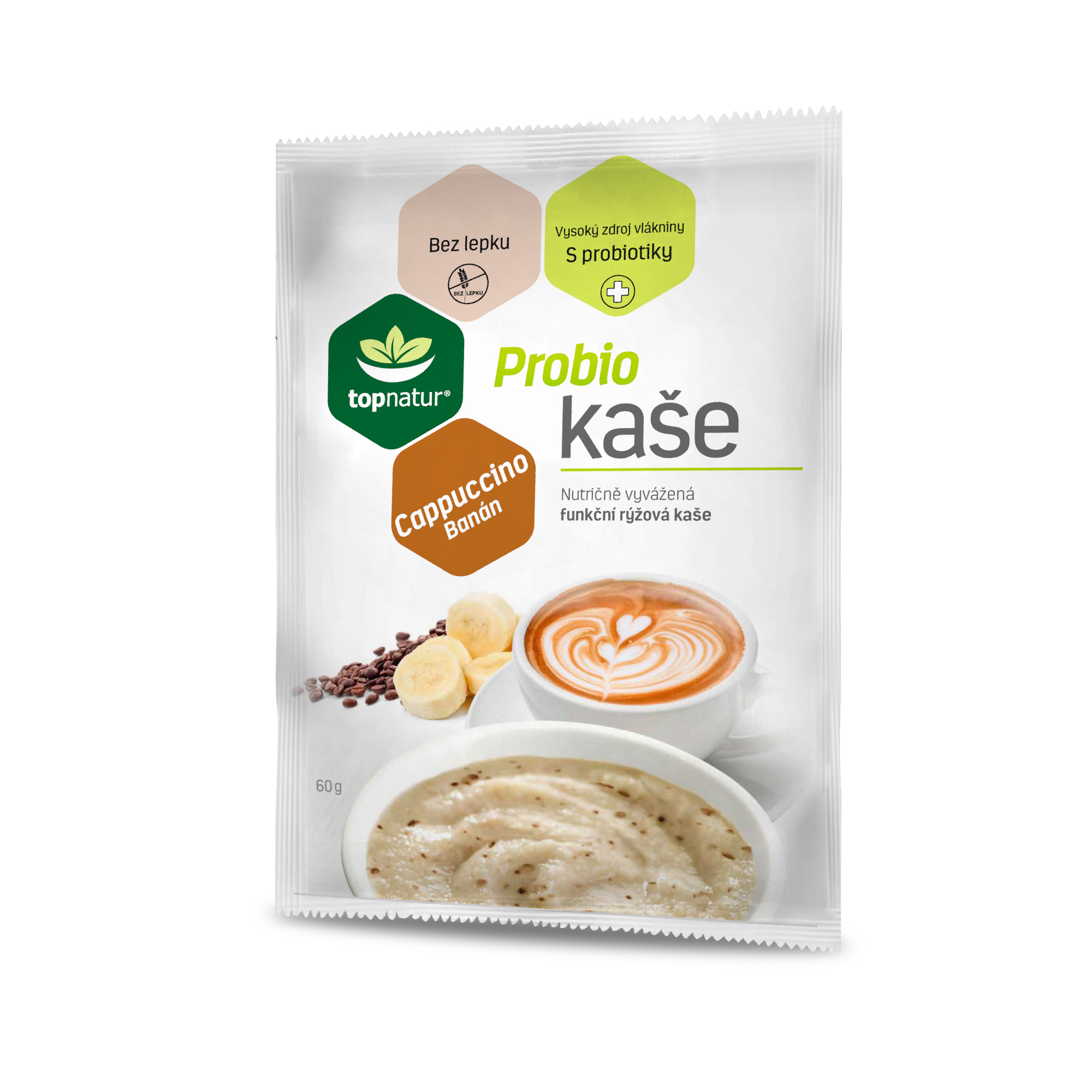 Topnatur - Probio kaše, cappuccino & banán, 60 g