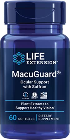 Life Extension MacuGuard Ocular Support with Saffron, oční podpora, 60 kapslí