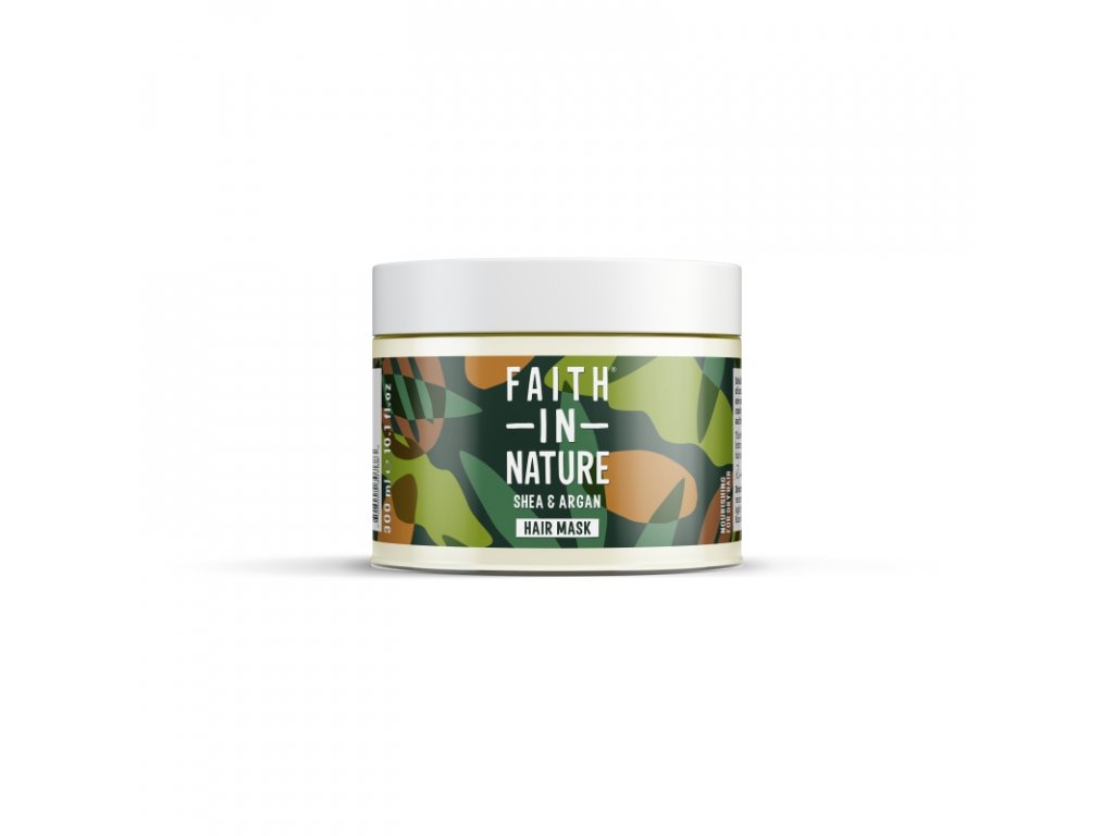 Faith in Nature - Vlasová maska, argan a bambucké máslo, 300 ml