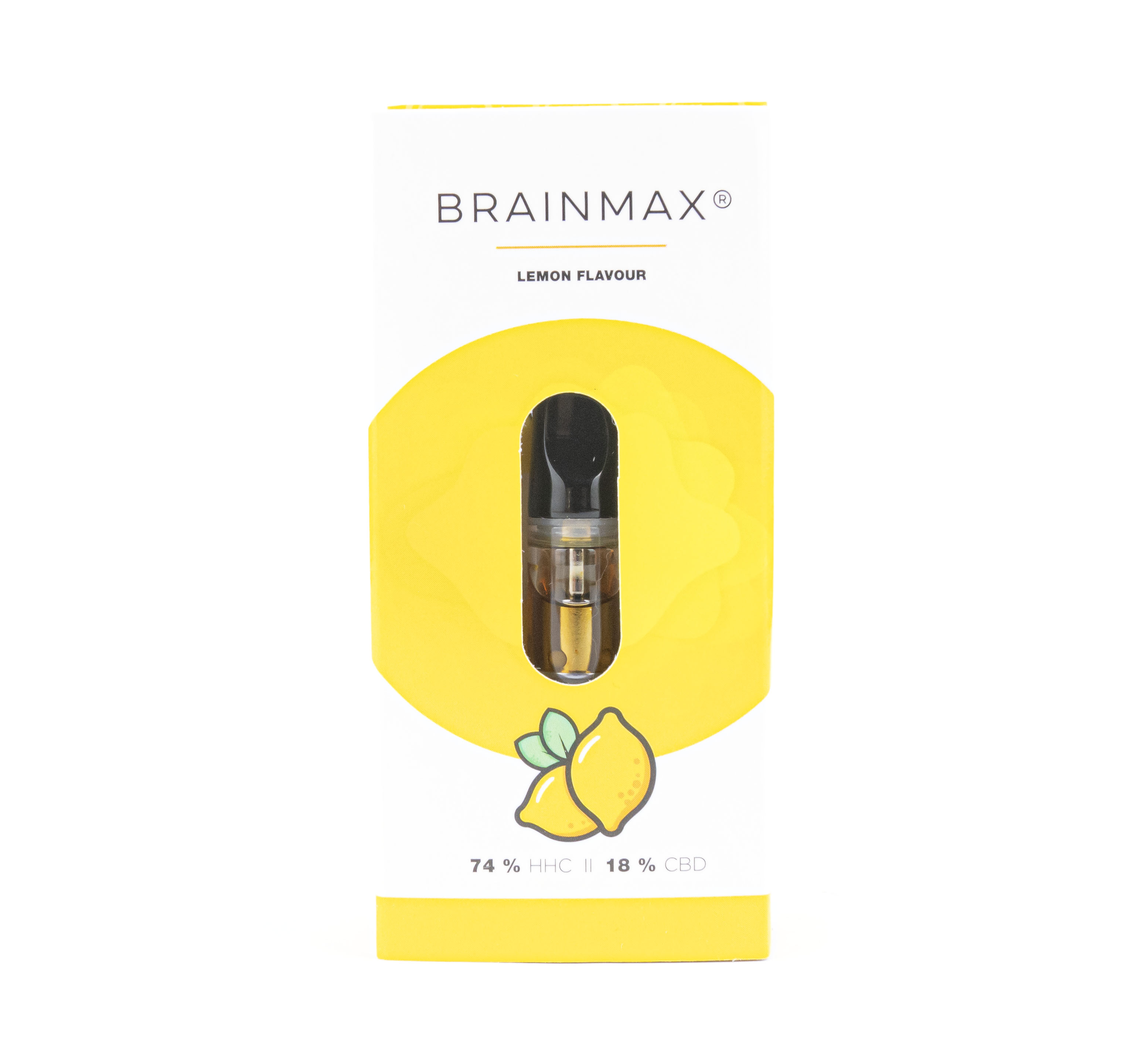 BrainMax Fresh Lemon HáHaCé, náplň do CéBéDé Pen Vaporizéru, 0,5 ml, 74% HáHáCé, 18% CéBéDé, pro sběratelské účely