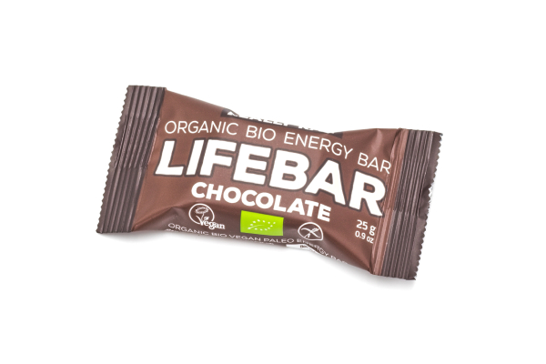 LifeFood - Tyčinka Lifebar MINI čokoládová RAW, BIO, 25 g *CZ-BIO-002 certifikát