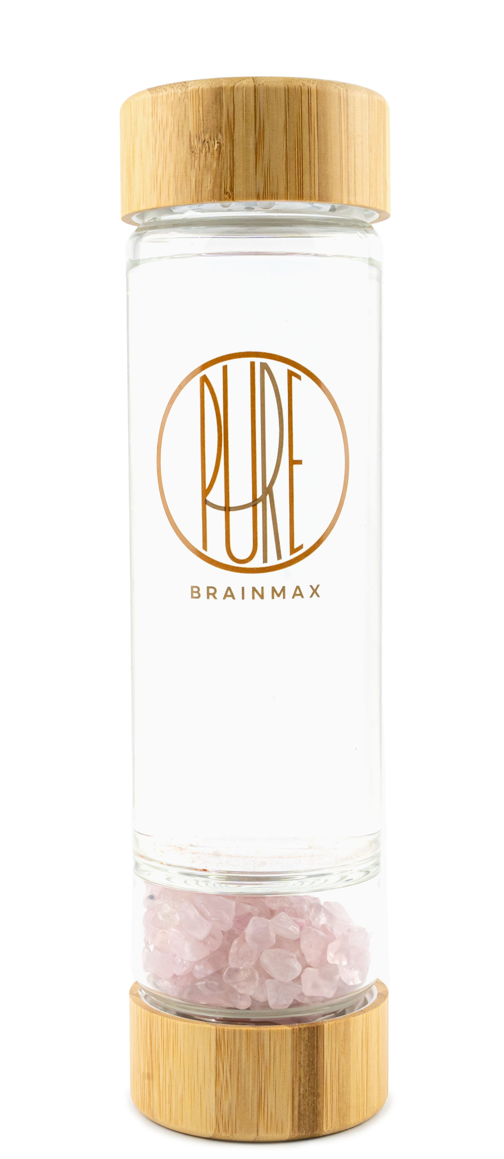 BrainMax Pure Skleněná láhev s růženínem, 500 ml