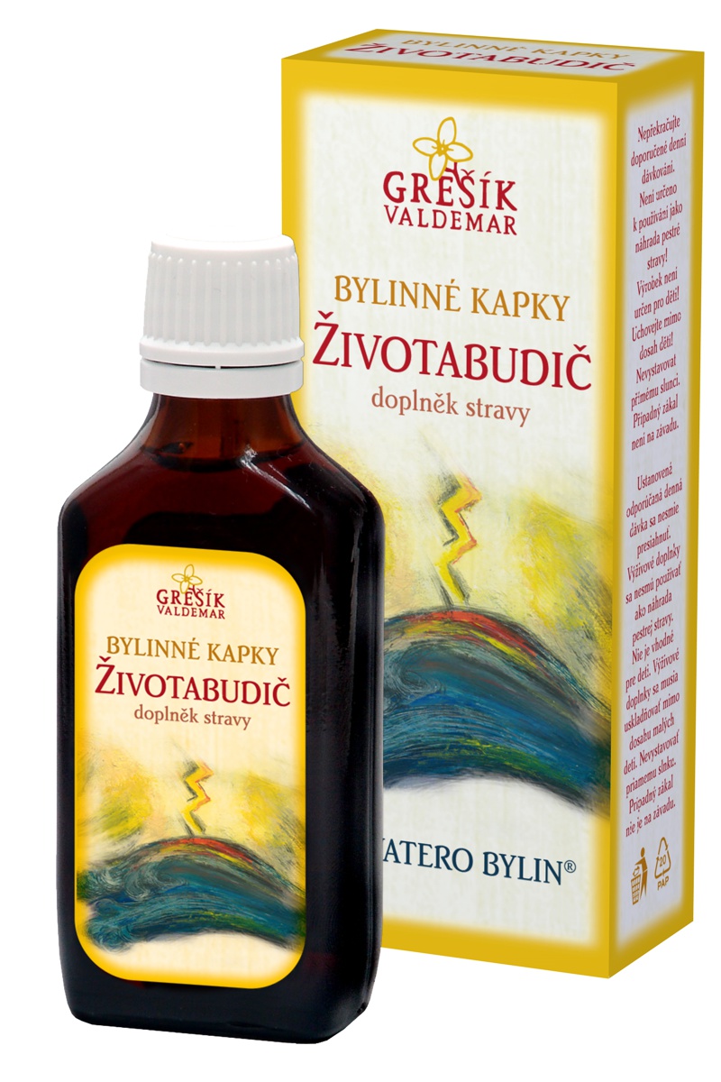 Levně Grešík Waldemar Životabudič bylinné kapky, 50 ml