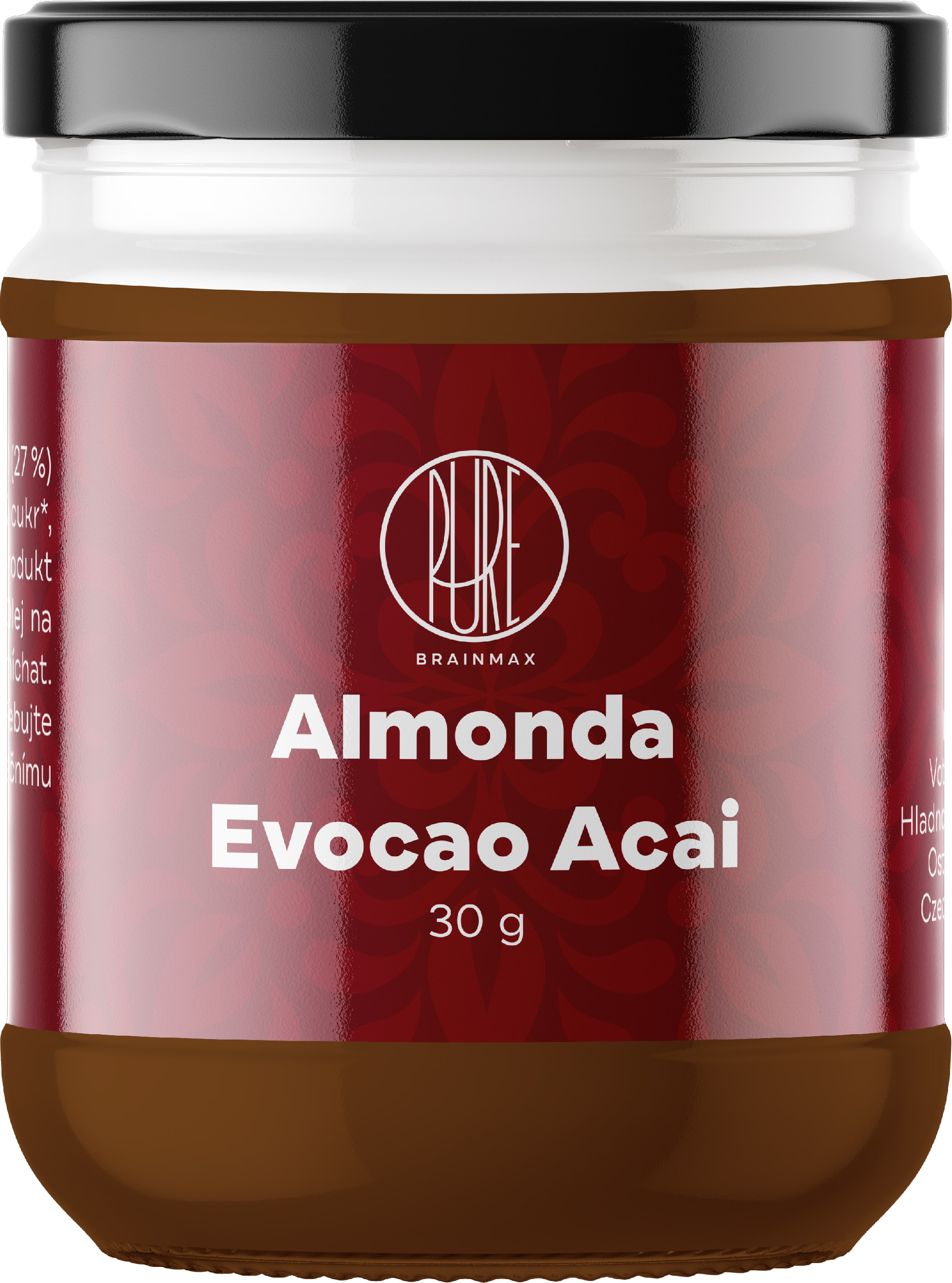 BrainMax Pure Almonda, Evocao Acai, mandlový krém s hořkou čokoládou, 30 g