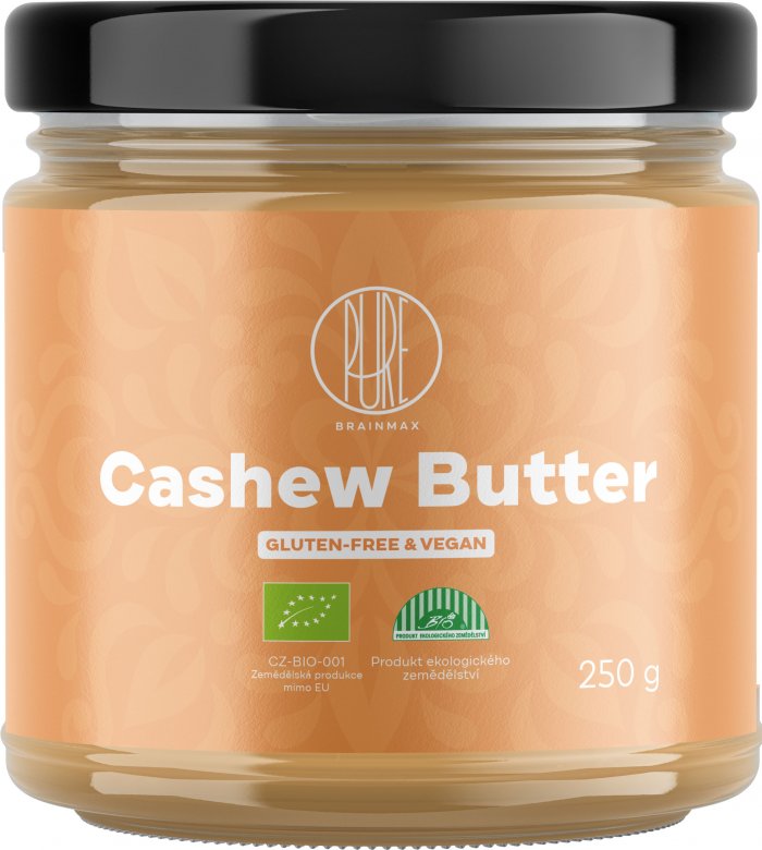 BrainMax Pure Cashew Butter, 100% Kešu krém, BIO, 250 g *CZ-BIO-001 certifikát