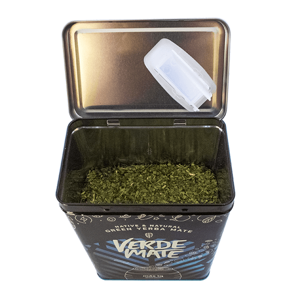 Verde Mate Green Mas IQ Tropical 0,5kg + Plechová dóza Yerbera Obrázek