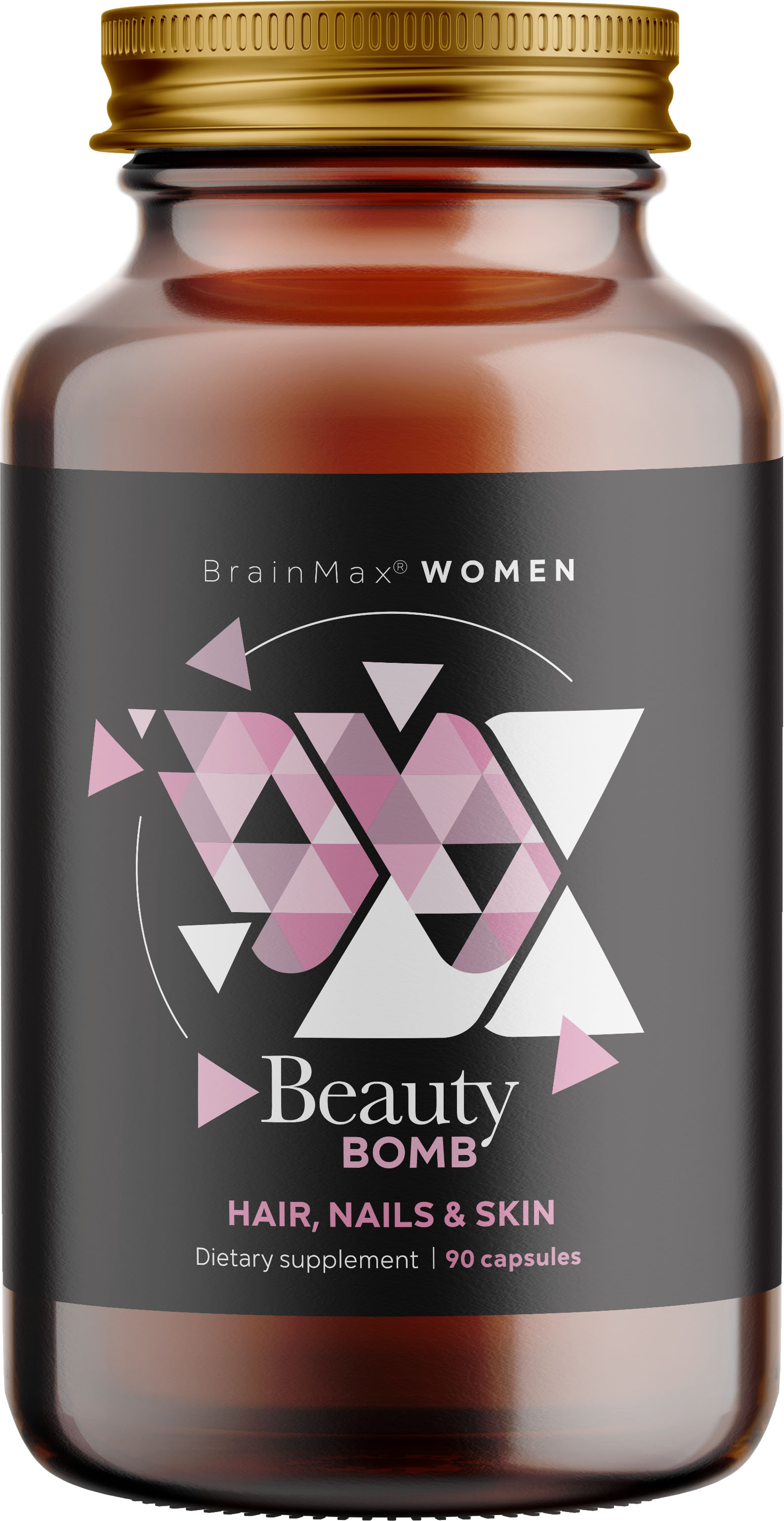 BrainMax Women Beauty Bomb, vlasy, nehty, pleť, 90 rostlinných kapslí