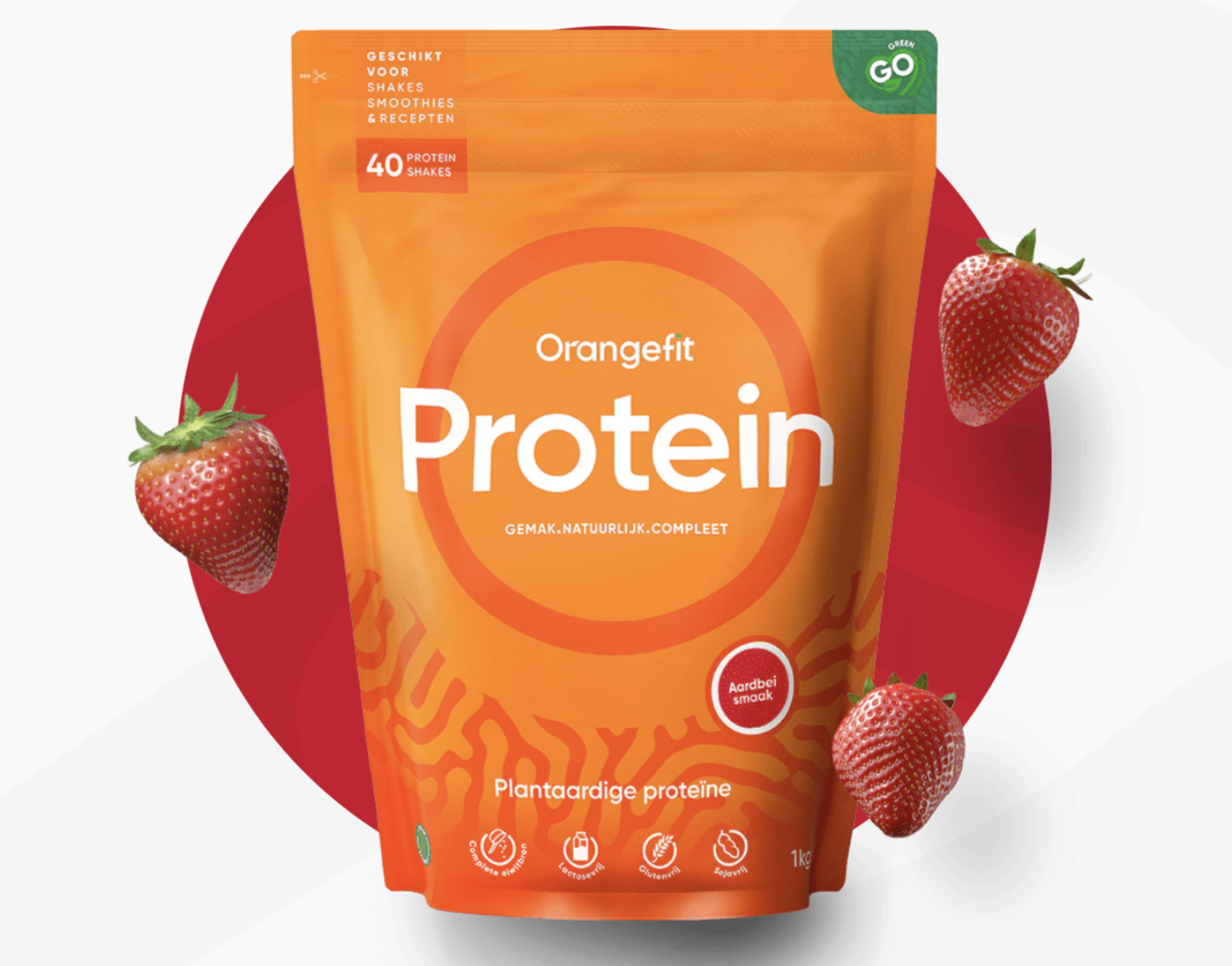 Orangefit Protein, 1000g Jahoda Obrázek