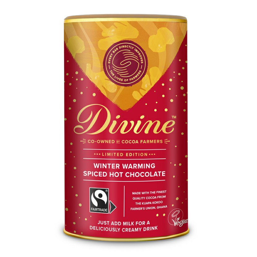 Levně Divine Chocolate - Horká čokoláda s perníkovým kořením 25% kakaa, 300g