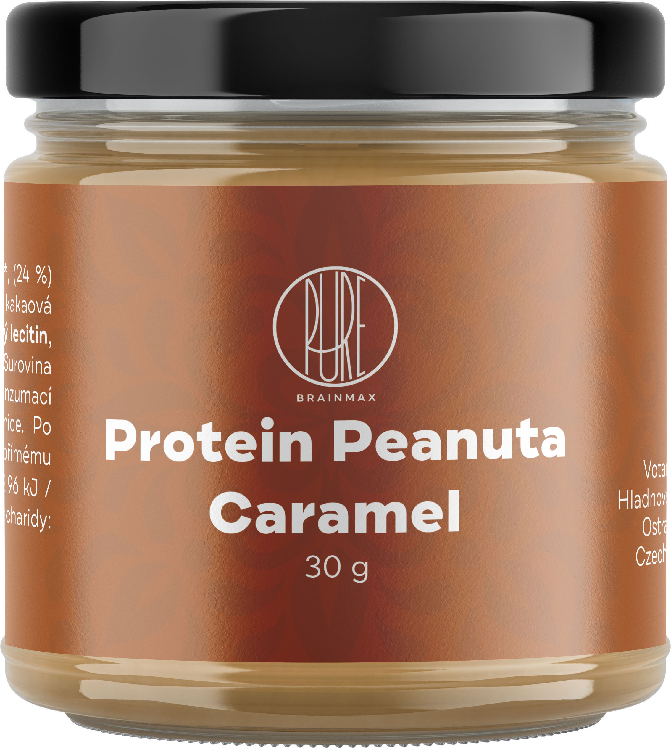 BrainMax Pure Protein Peanuta, Arašídový krém s proteinem a karamelem, 30g