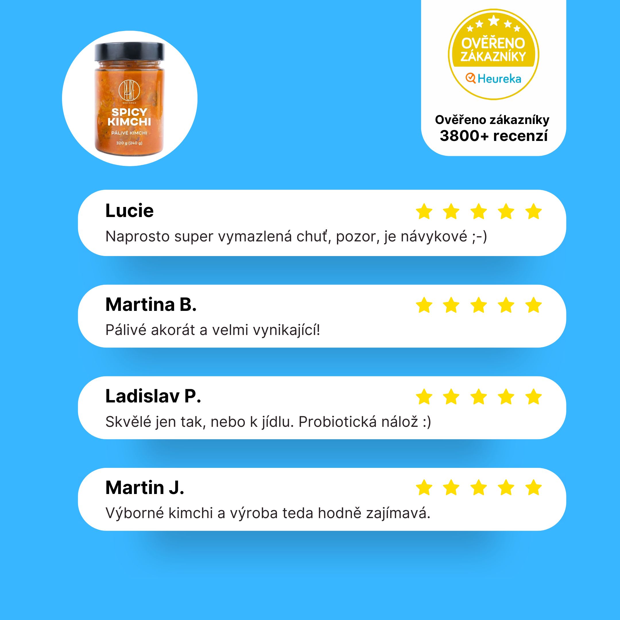 BrainMax Pure Spicy Kimchi, Pikantní Kimchi, 320 g Obrázek