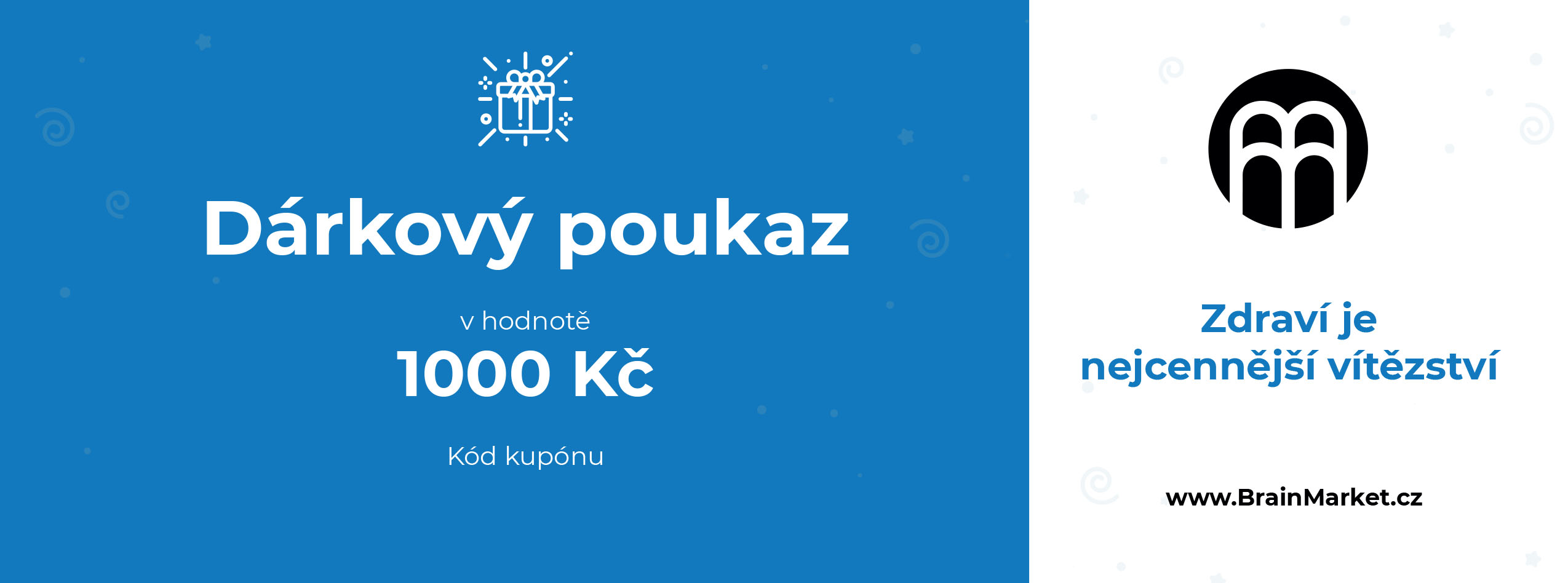 Levně BrainMax Dárková elektronická poukázka 1000 Kč