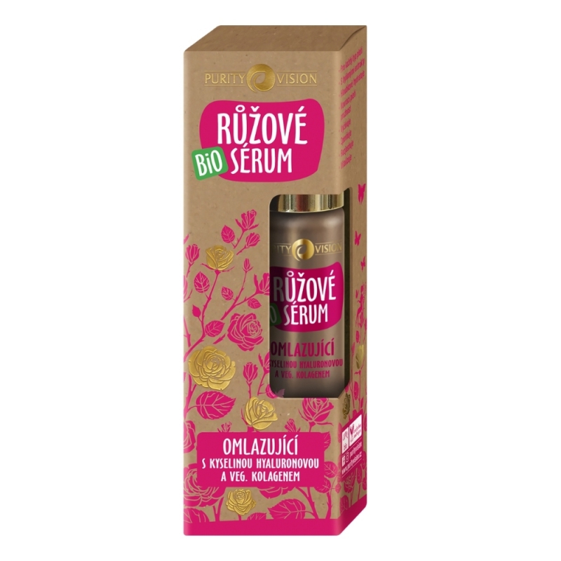 Purity Vision - Růžové omlazující hyaluronové sérum BIO, 50 ml