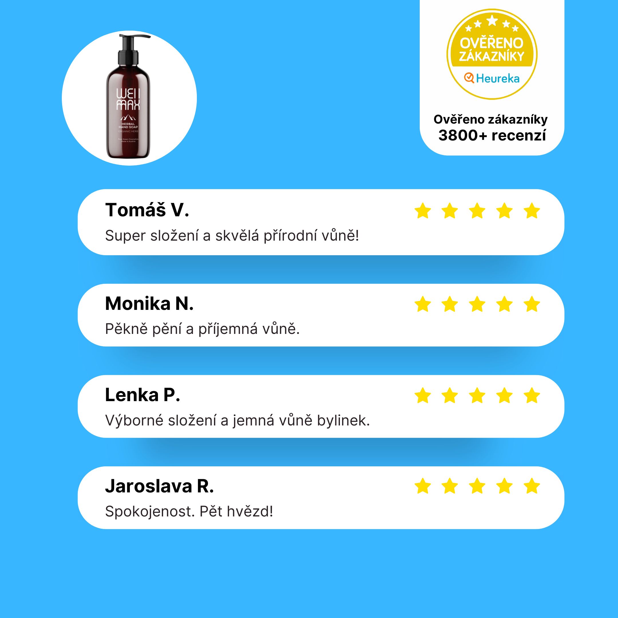 WellMax Bylinkové Mýdlo na ruce, 250 ml Obrázek