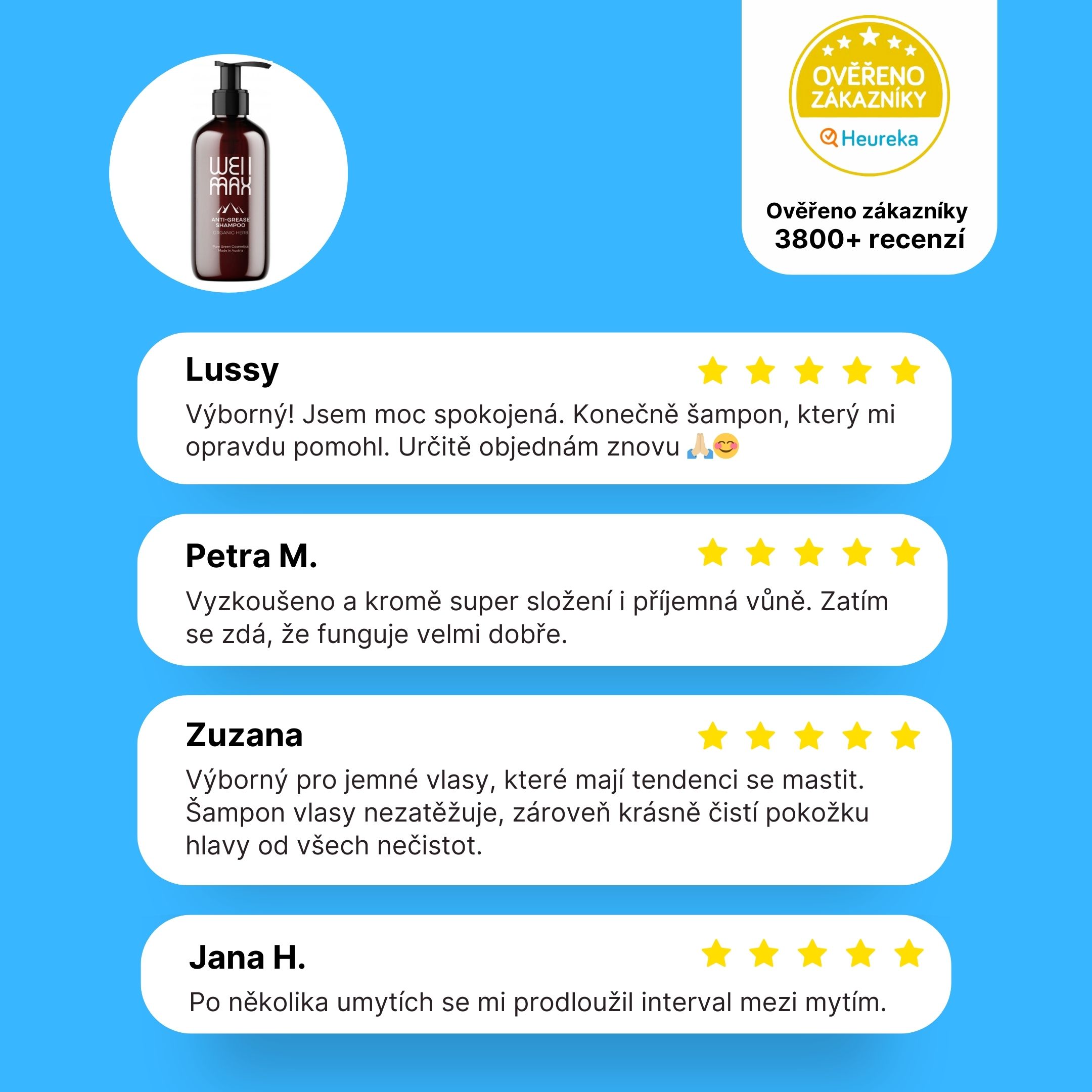 WellMax Šampon pro mastné vlasy, 250 ml Obrázek