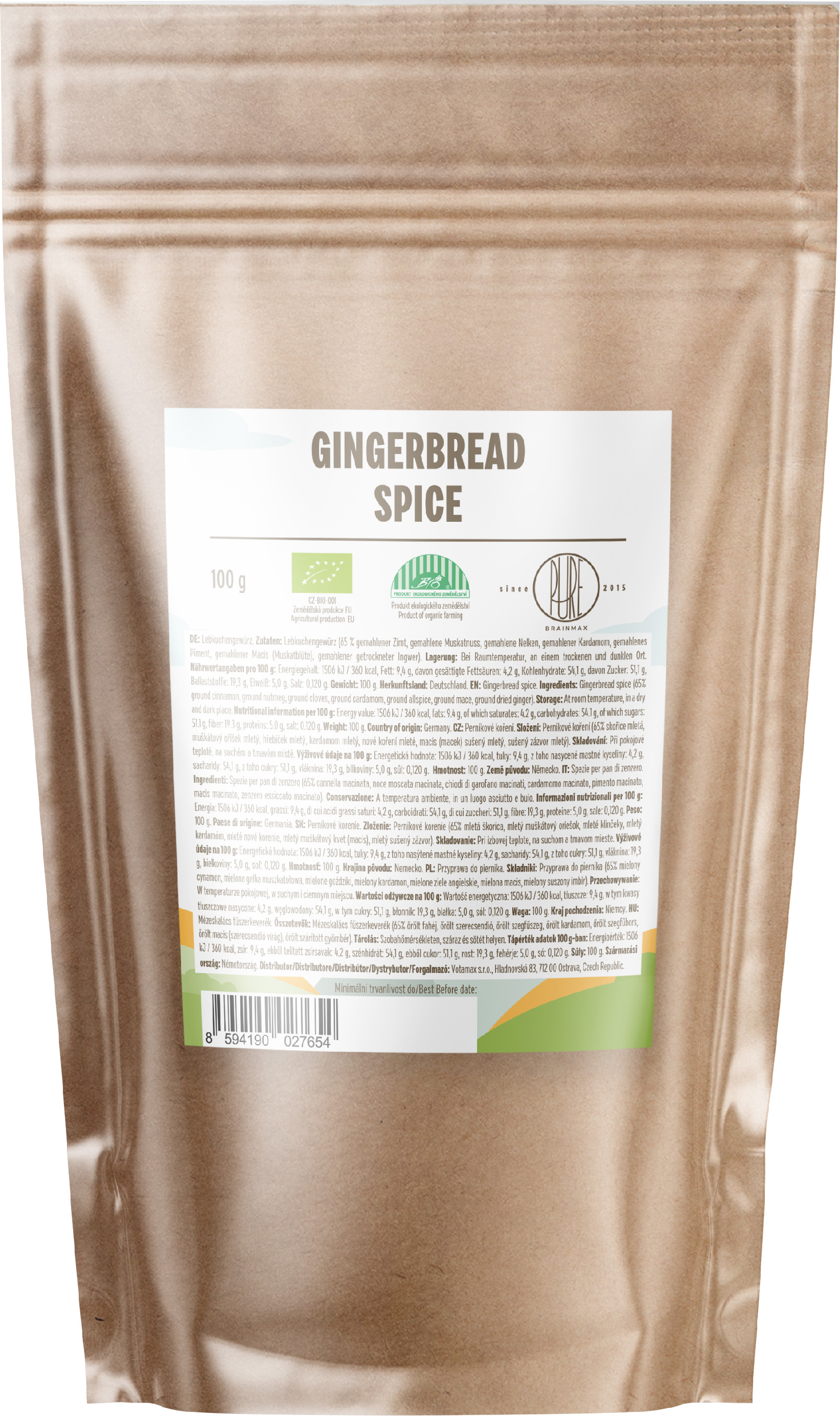 BrainMax Pure BrainMax Pure® Perníkové koření, BIO, 100 g