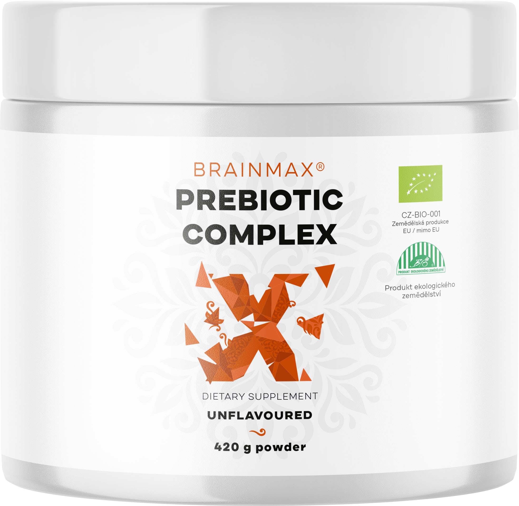 Levně BrainMax Prebiotic Complex, prebiotická směs, BIO, 420 g Doplněk stravy, *CZ-BIO-001 certifikát