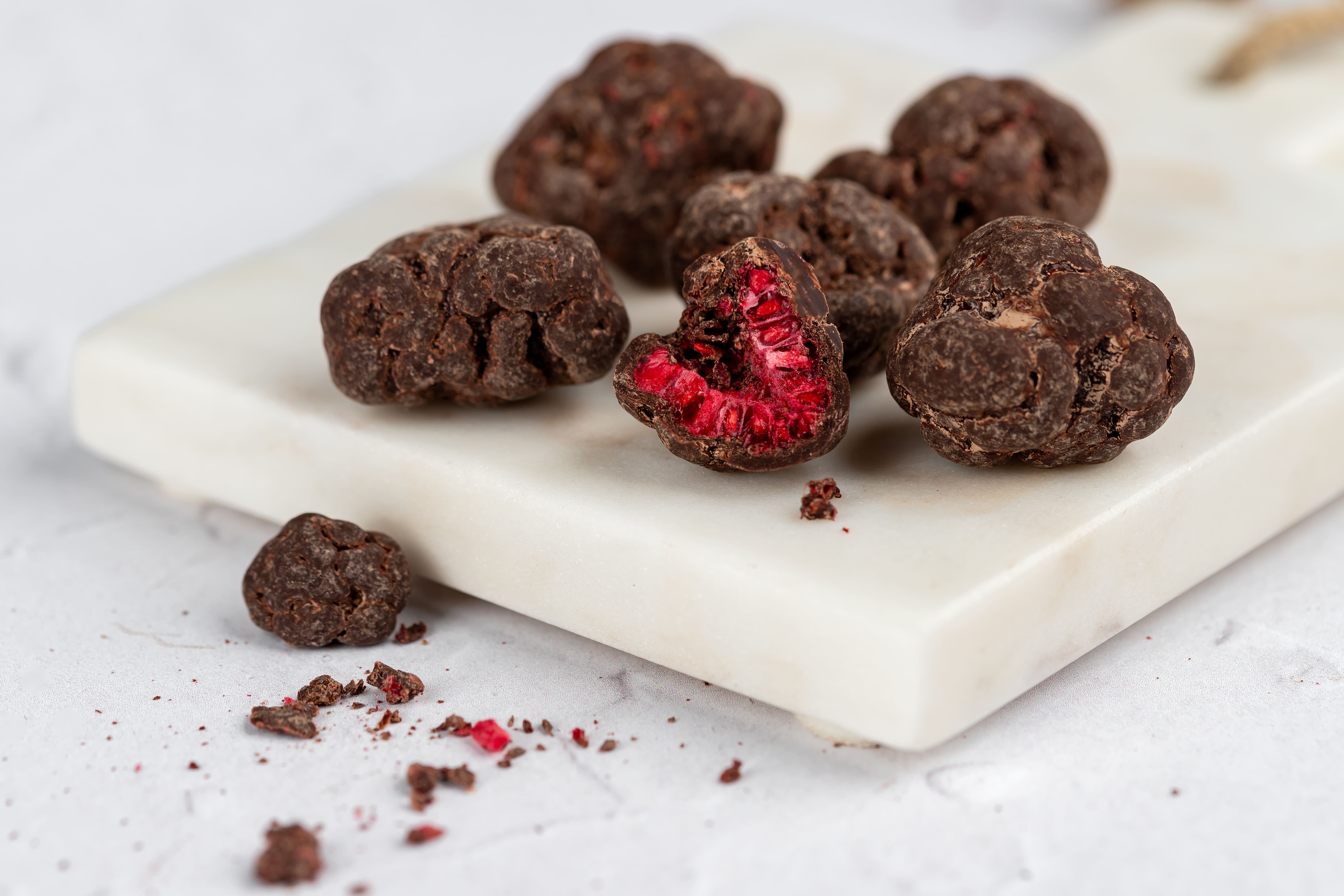 BrainMax Pure Lyofilizované maliny v hořké čokoládě, 185 g Obrázek