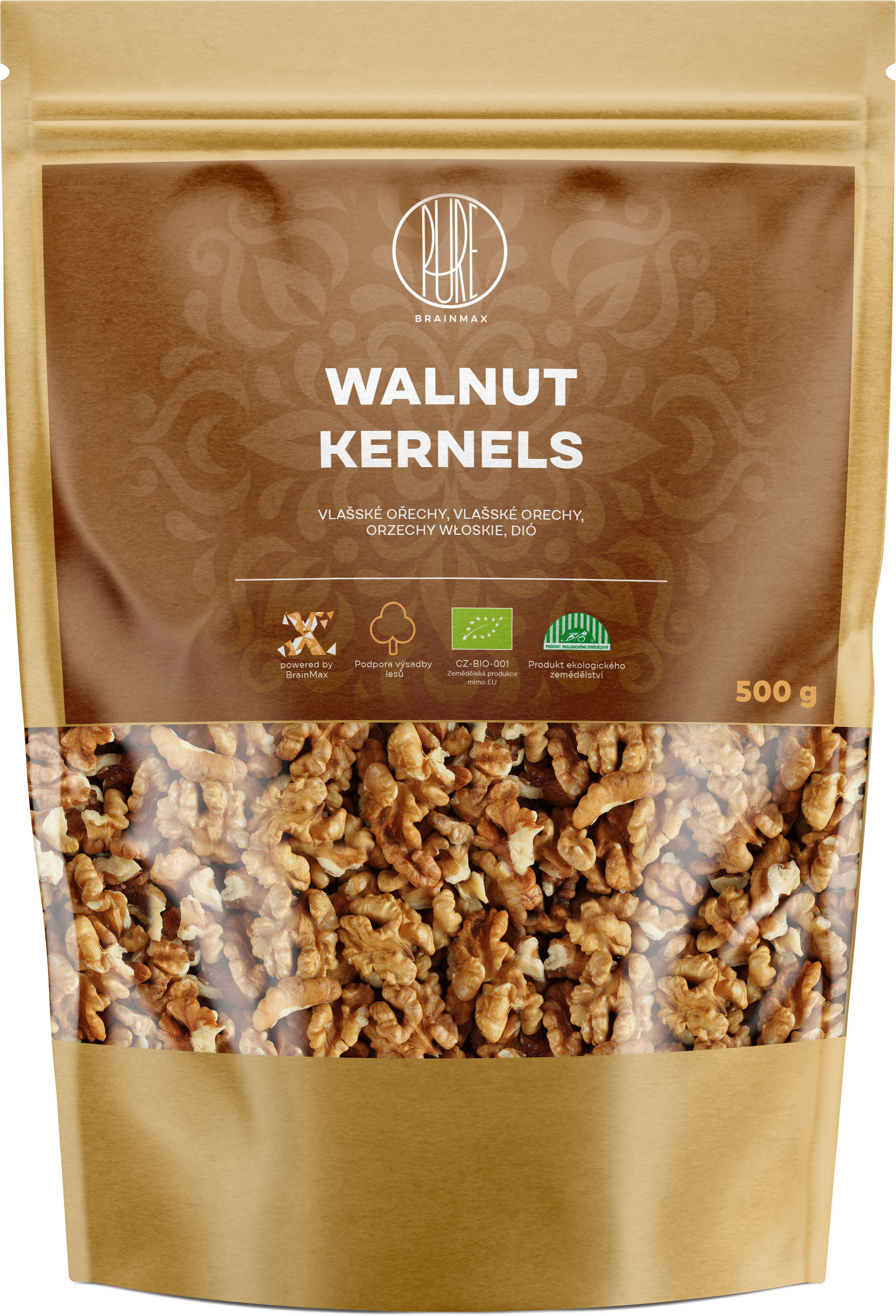 BrainMax Pure Vlašské ořechy, BIO, 500 g