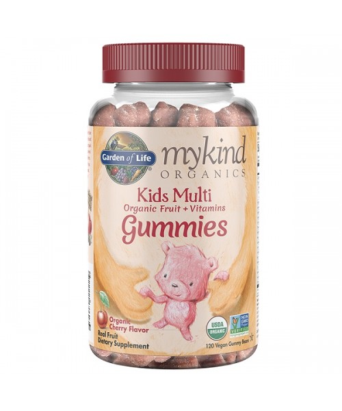 Levně Garden of life Mykind Multivitamin Kids gummy Cherry, multivitamín pro děti, třešeň, 120 gumových bonbónů