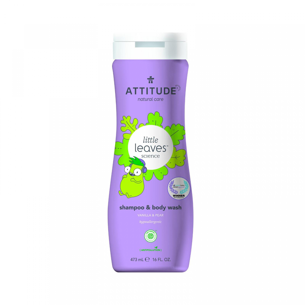 Attitude - Dětské tělové mýdlo s vůní vanilky a hrušky, 473 ml