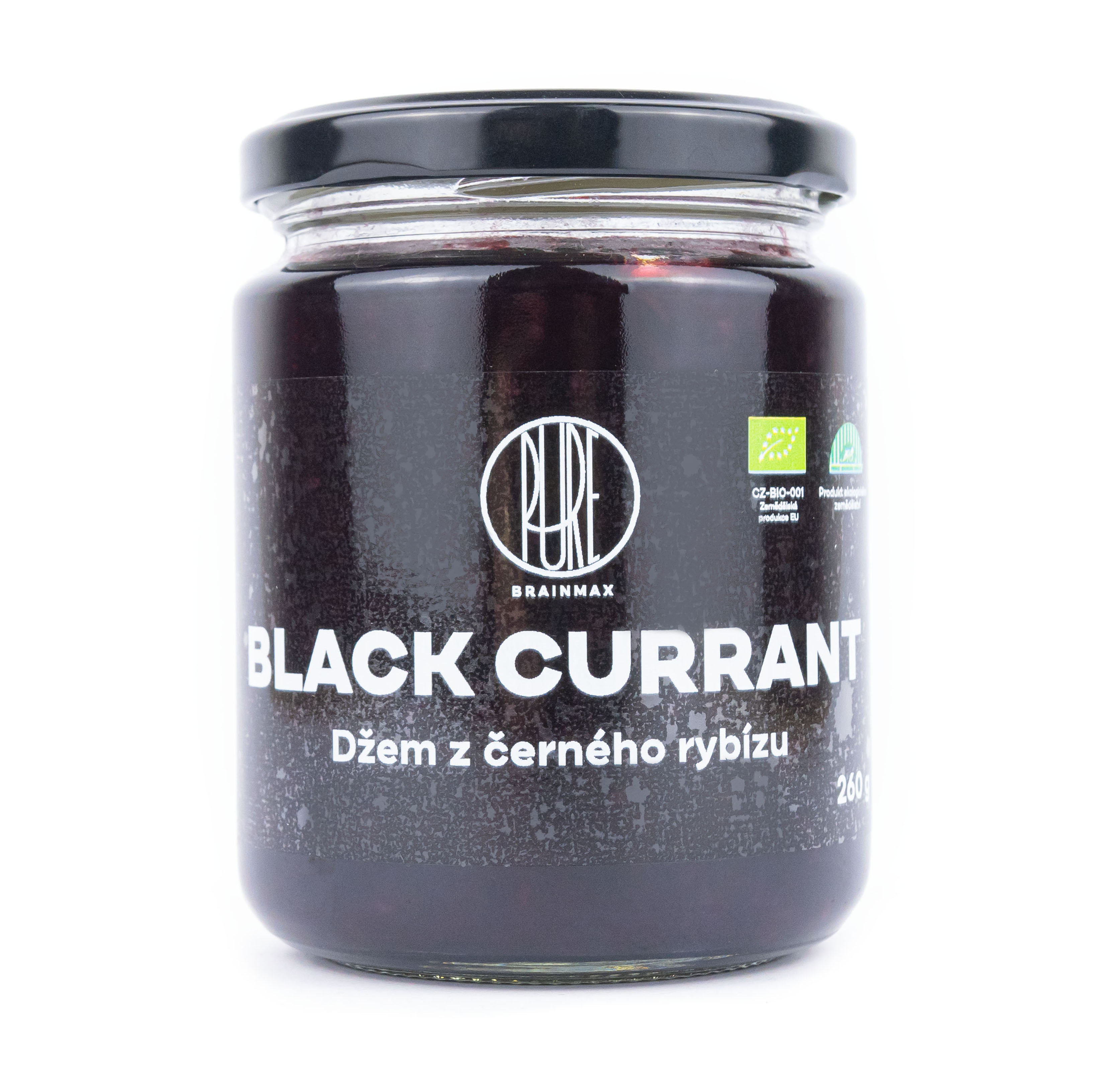 Levně BrainMax Pure Black Currant Jam, Džem Černý rybíz BIO, 260g *CZ-BIO-001 certifikát