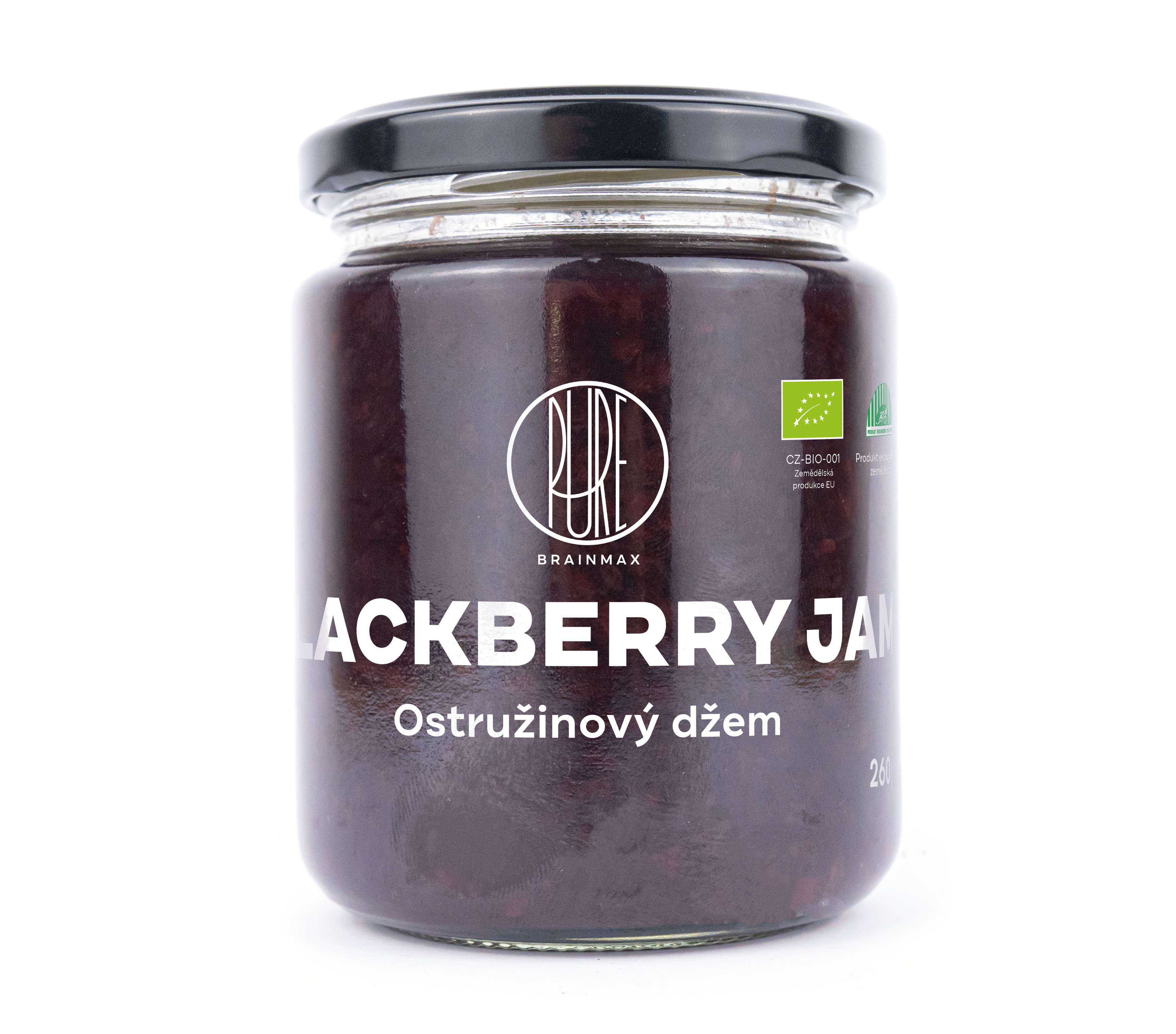 BrainMax Pure Blackberry Jam, Džem Ostružina, BIO, 260g *CZ-BIO-001 certifikát