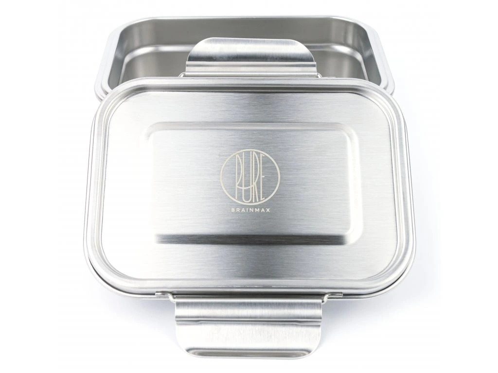 BrainMax Pure Nerezový svačinový box se sponou, 1,6 l Obrázek