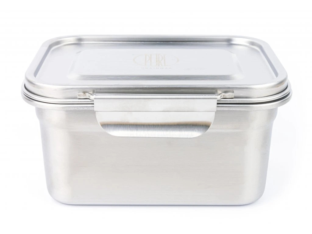 BrainMax Pure Nerezový svačinový box se sponou, 1,6 l Obrázek