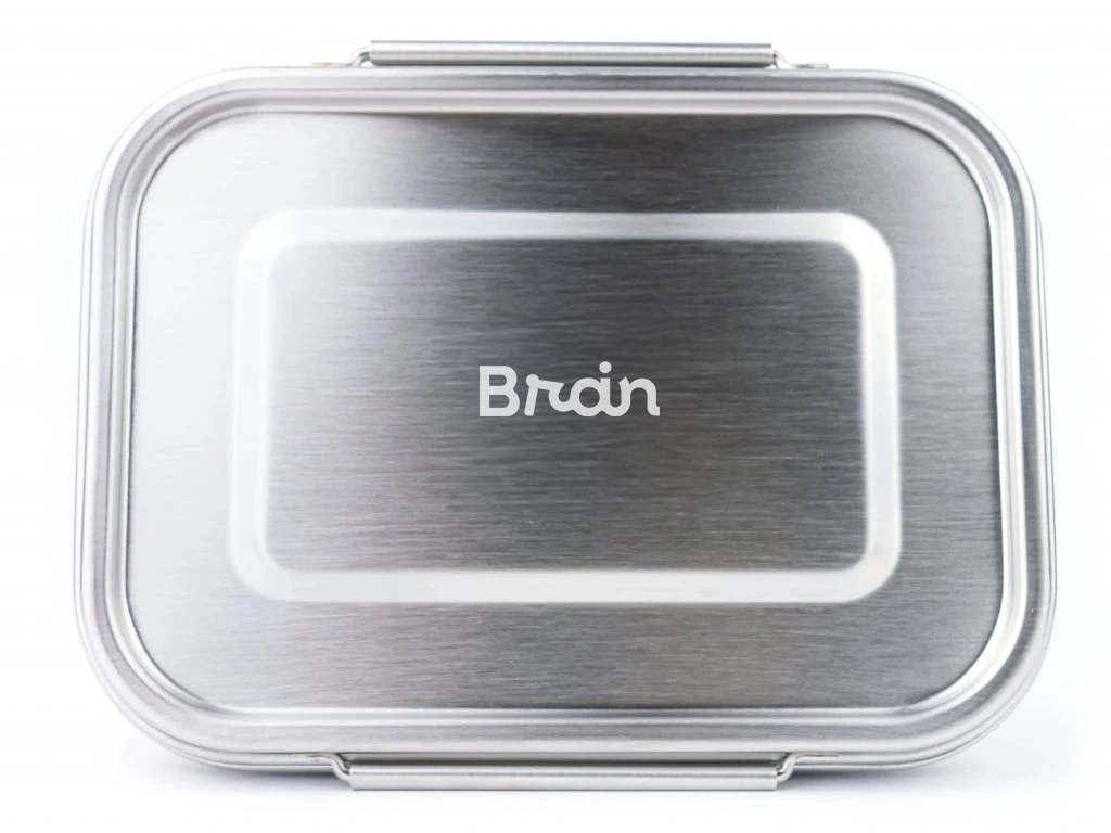 BrainMax Pure® Nerezový svačinový box se sponou, 1,6 l
