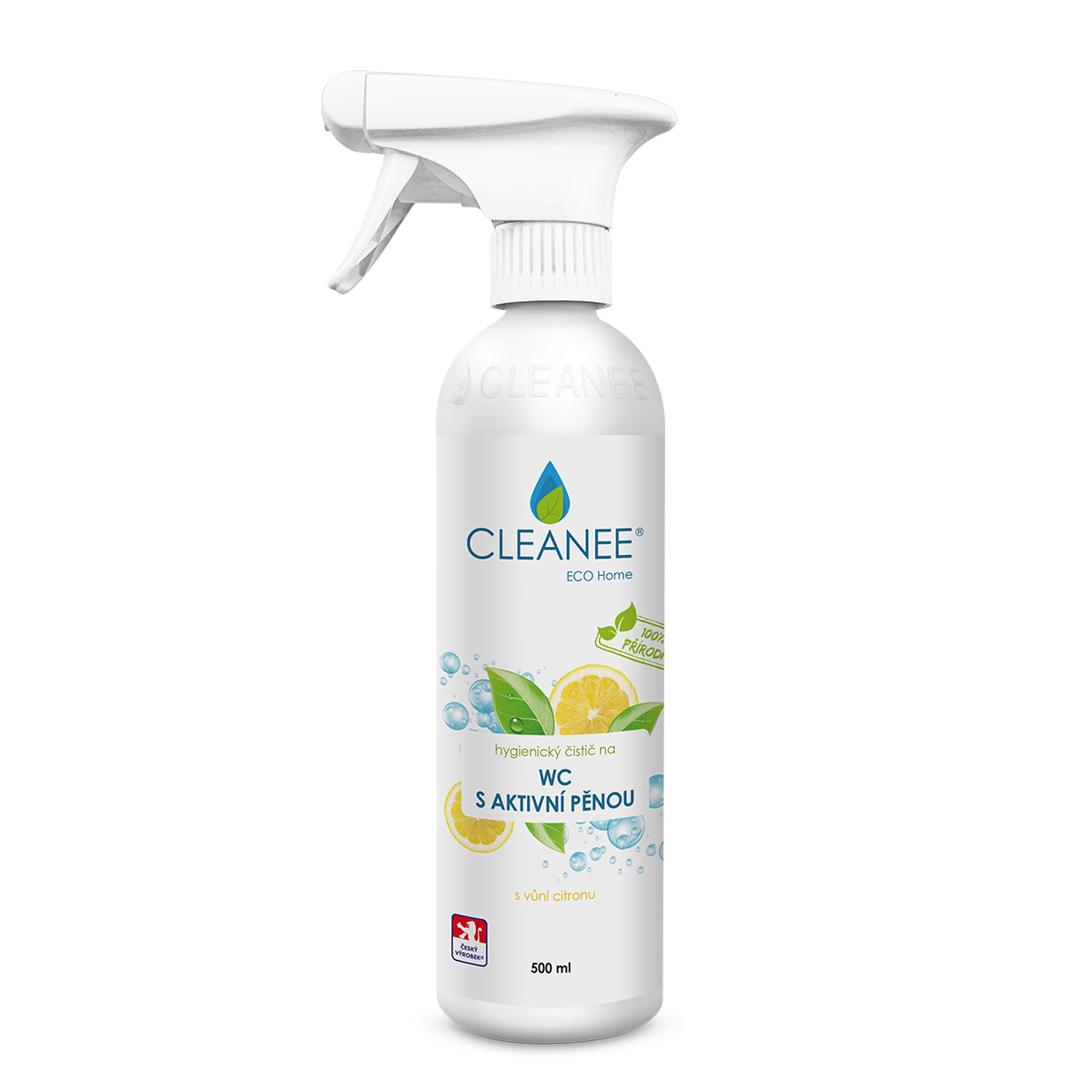 Levně Cleanee ECO hygienický čistič WC s aktivní pěnou s vůní citronu 500 ml