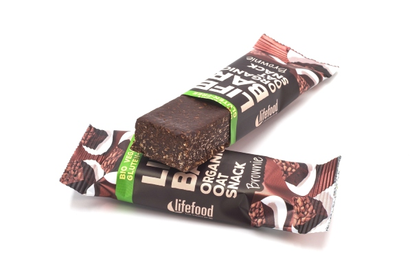 LifeFood - Tyčinka Lifebar Oat Snack brownie, BIO, 40 g *CZ-BIO-002