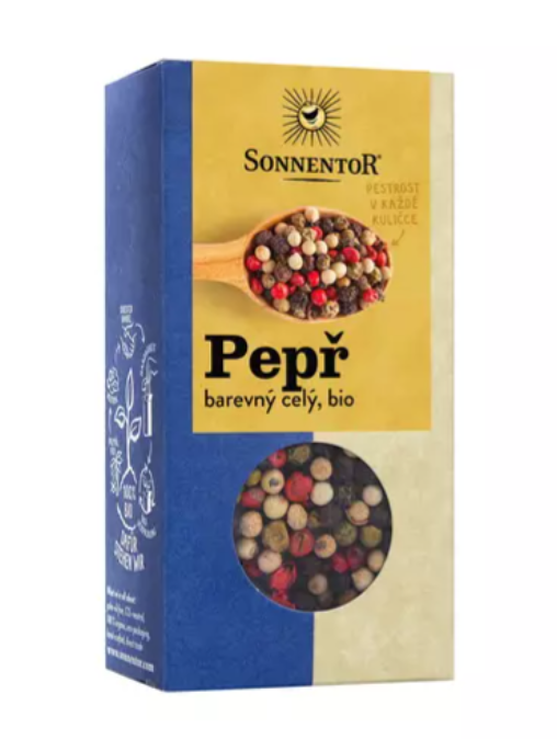 Levně Sonnentor - Pepř barevný, celý, BIO, 50 g *CZ-BIO-002 certifikát