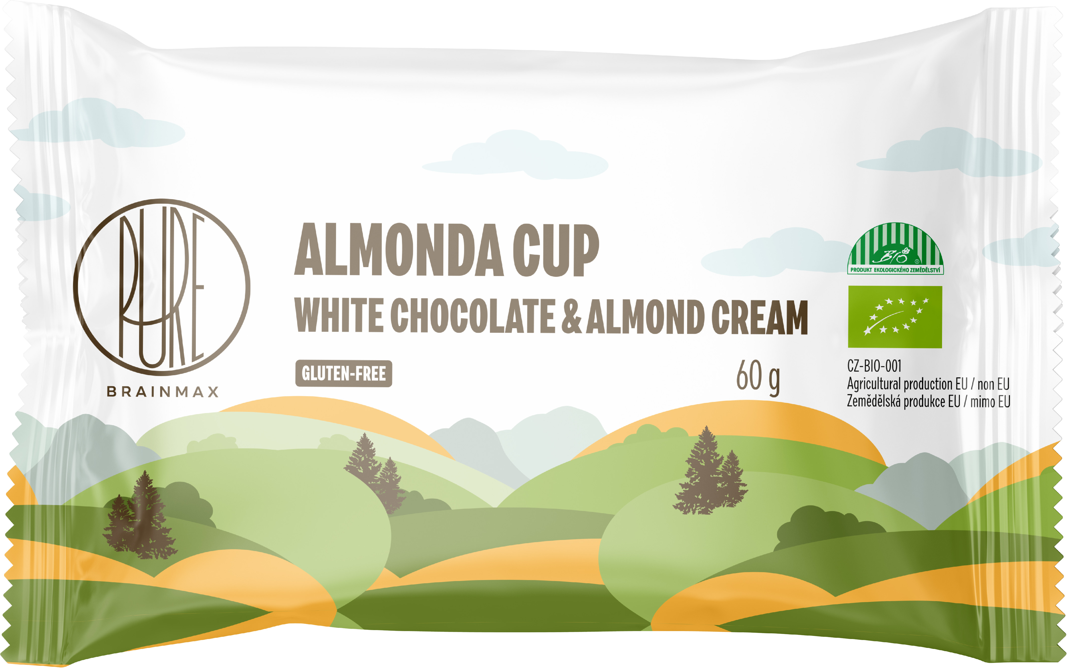 BrainMax Pure Almonda Cup BIO, Čokokošíček s mandlovým krémem, 60 g Obrázek