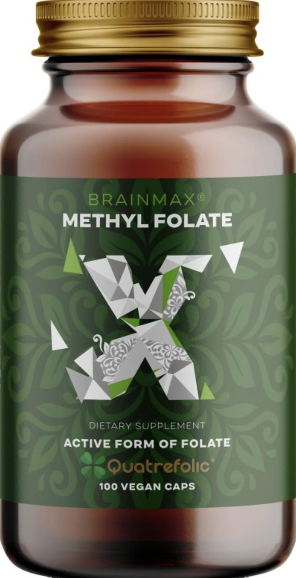 BrainMax Methyl Folate®, Kyselina listová v aktivní formě, 400 mcg, 100 rostlinných kapslí