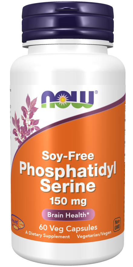 Now® Foods NOW Phosphatidyl Serine Soy-Free (Fosfatidylserin bez sóji), 150 mg, 60 rostlinných kapslí