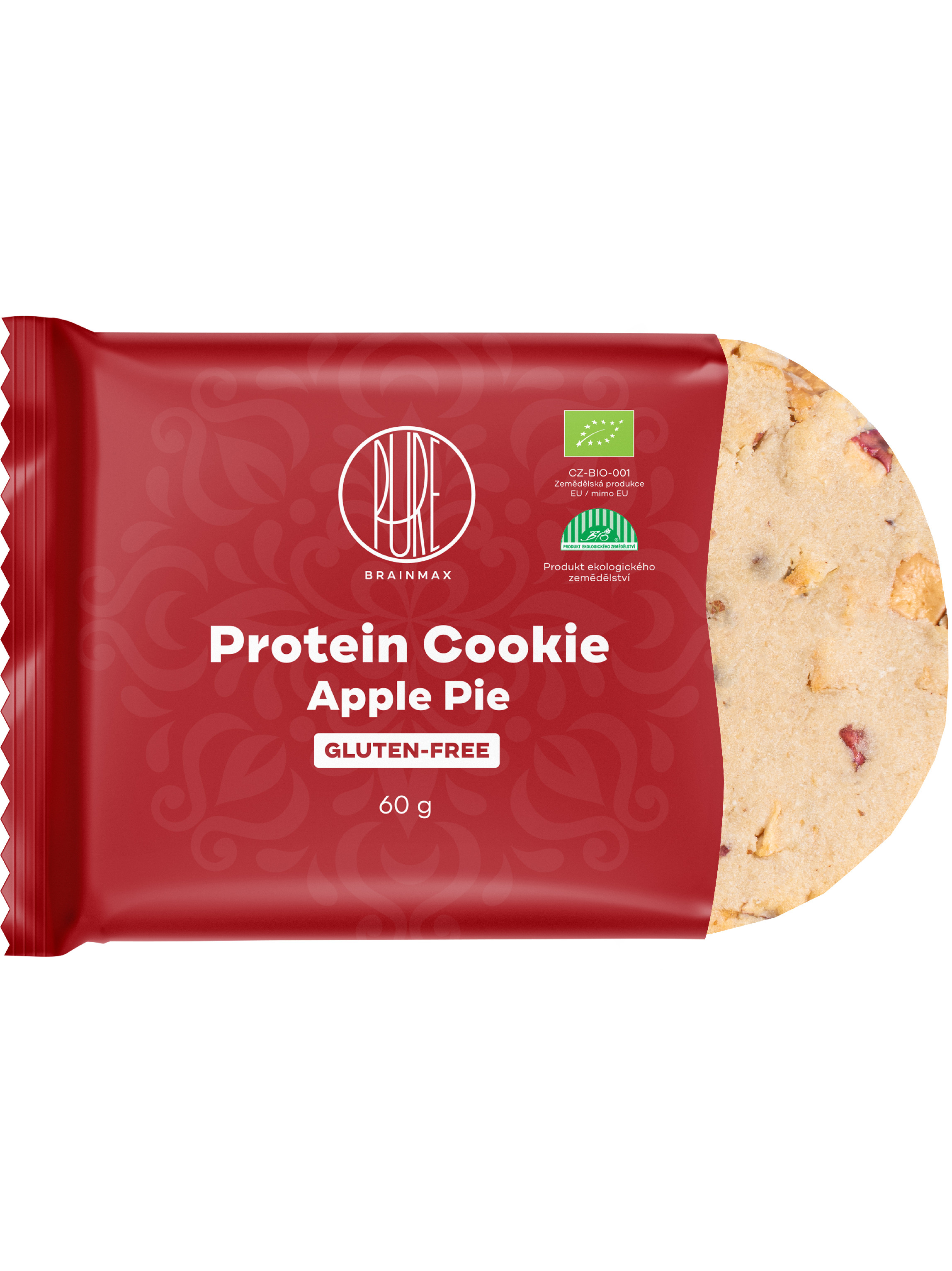 BrainMax Pure Protein Cookie, Apple Pie, Jablečný koláč, BIO, 60 g Obrázek